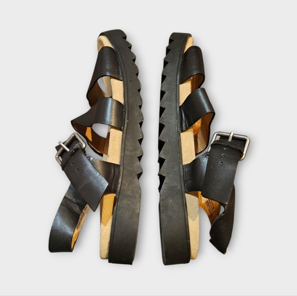 Madewell Addie Black Leather Sandals Size 8 - Picture 5 of 8